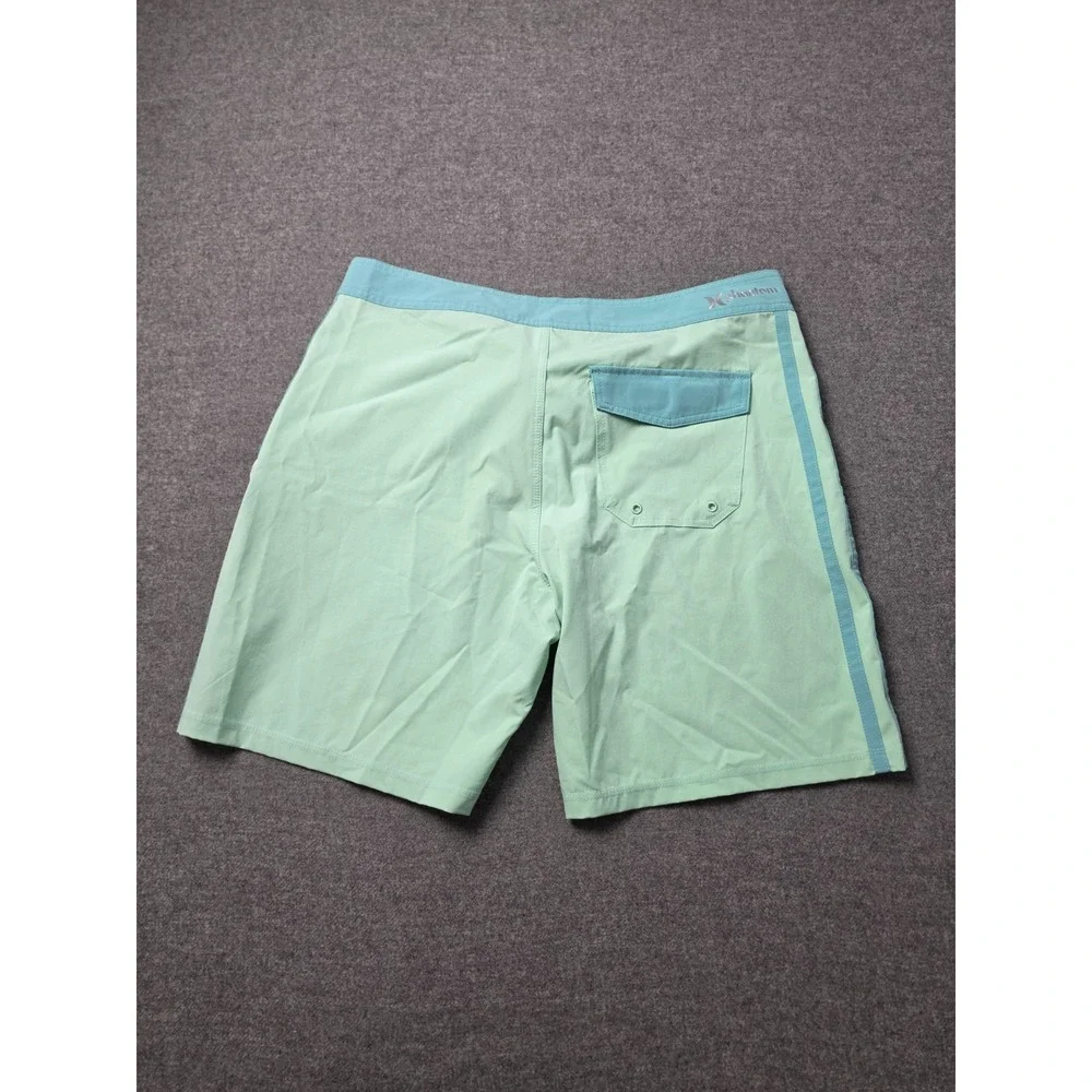 Hurley Board Shorts Mens Light Green Surf Surfing Water Polo Drawstring Waist